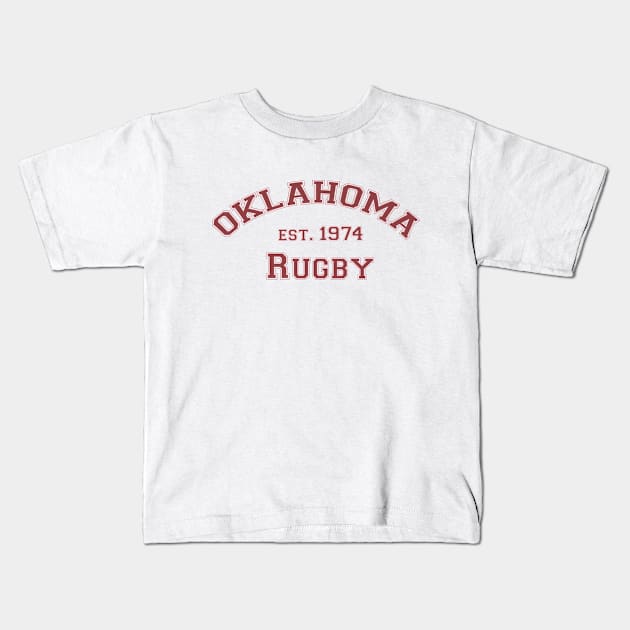 Arched Rugby Oklahoma Kids T-Shirt by University of Oklahoma Rugby